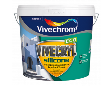 Vivechrοm Vivecryl Silicone Eco Λευκό 10Lt Οικολογικό Σιλικονούχο Ακρυλικό χρώμα Ματ