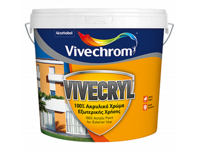 Vivechrοm Vivecryl Eco Λευκό 10Lt 100%Ακρυλικό Οικολογικό χρώμα Ματ