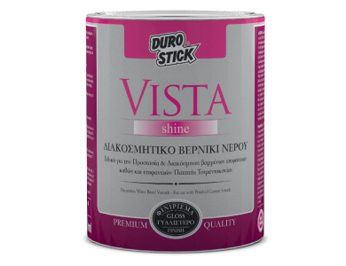 Durostick Vista Shine Διάφανο 0,75Lt Διακοσμητικό Ακρυλικό Βερνίκι Νερού