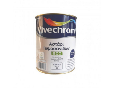 Vivechrom Αστάρι Γυψοσανίδων Eco Λευκό 1Lt Οικολογικό Ακρυλικό Υδατοδιαλυτό Αστάρι Γυψοσανίδων