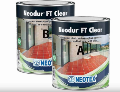 Neotex Neodur FT Clear Διάφανο 2Kg (Α+Β) Ταχυστέγνωτο Ελαστικό Βερνίκι Αλειφατικής Πολυουρίας