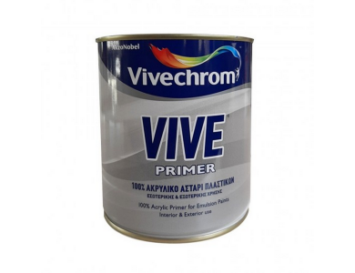 Vivechrom Vive Primer Ημιδιάφανο 0,750Lt 100% Ακρυλικό Αστάρι Πλαστικού