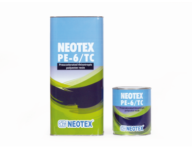 Neotex Πολυεστέρας PE-6/TC Διάφανος 1Kg Θιξοτροπικός Πολυεστέρας με Επιταχυντή
